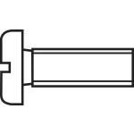 Cilindrični vijak TOOLCRAFT, M3, 25mm, zarez, DIN 84, galvanizirani čelik, 100 k