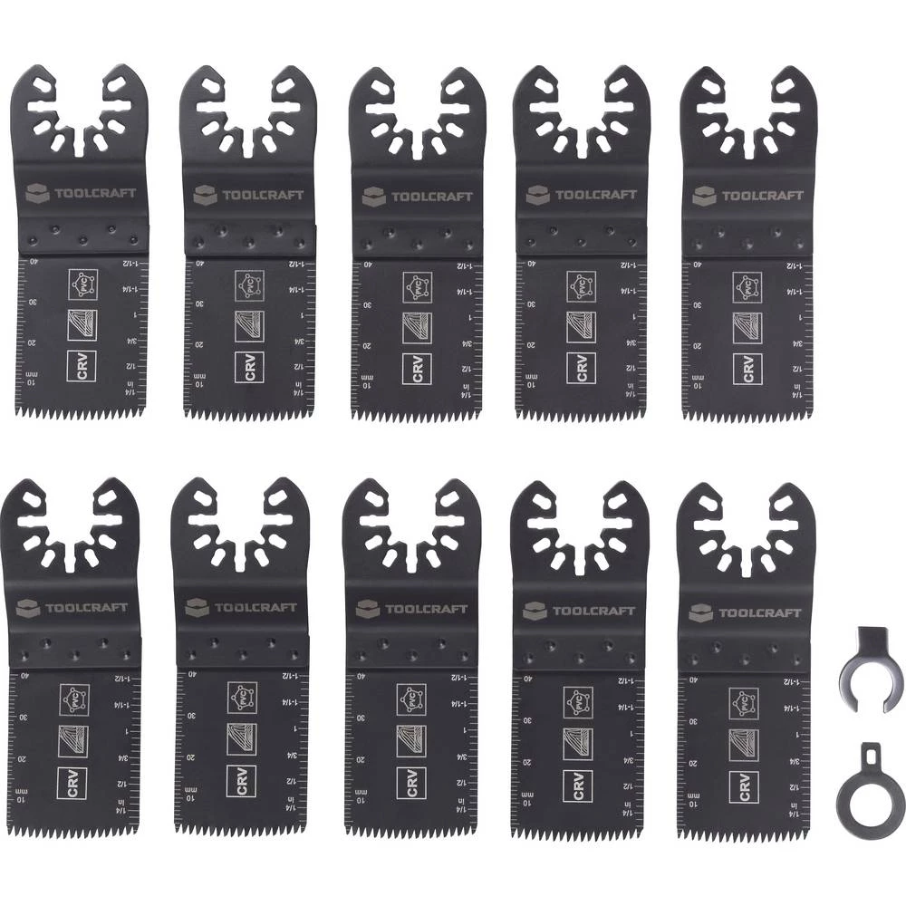 TOOLCRAFT TO-10283853 krom-vanadij čelik komplet dodatne opreme za višenamjenski alat 32 mm 10 kom. slika