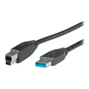 Roline USB kabel USB 3.2 gen. 1 (USB 3.0) USB-A utikač, USB-B utikač 1.80 m crna sa zaštitom 11.02.8870 slika