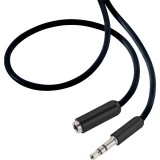 SpeaKa Professional-JACK audio produžni kabel [1x JACK utikač 3.5 mm - 1x JACK utičnica 3.5 mm] 1 m crn SuperSoft