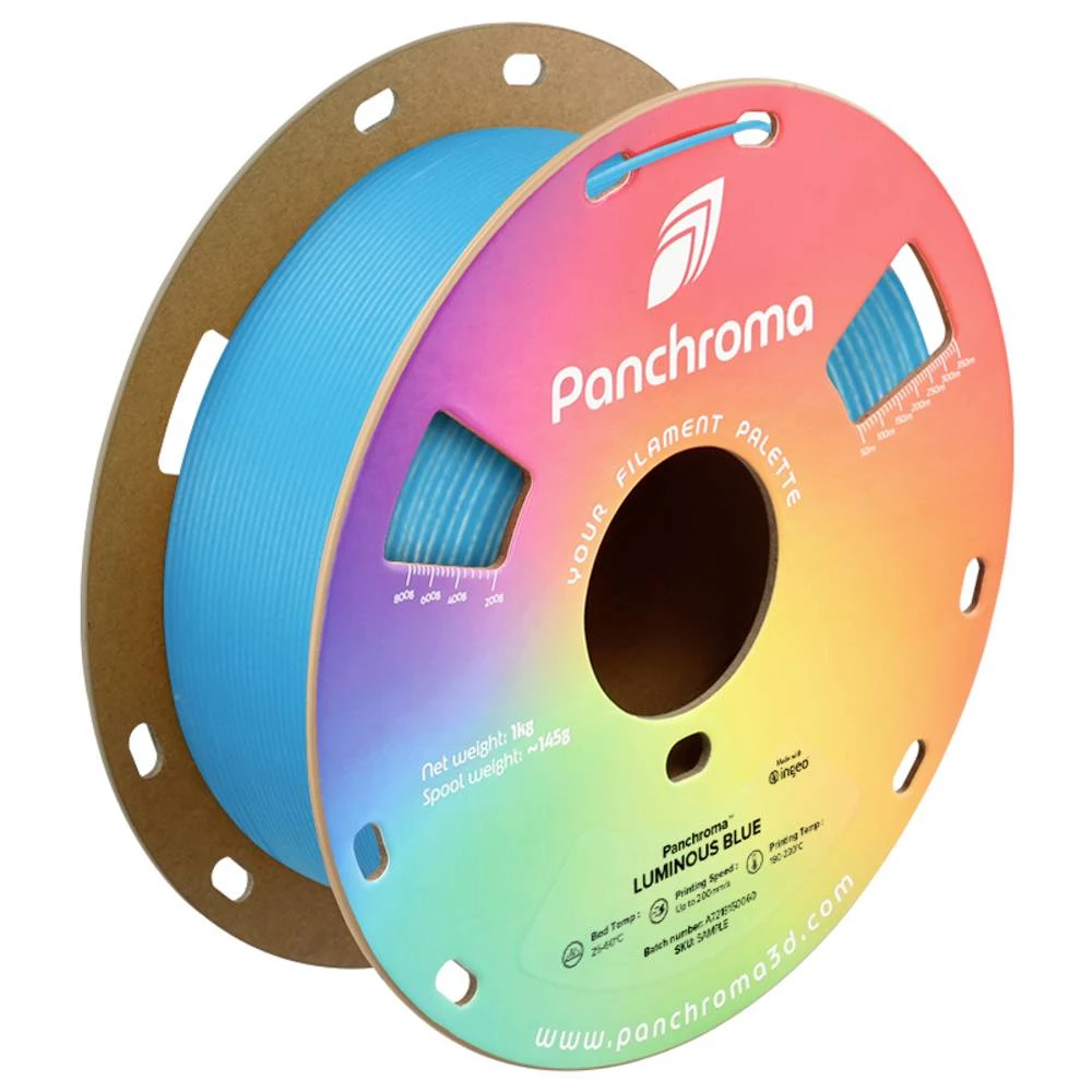 Polymaker CA02031 Panchroma™ Luminous 3D pisač filament PLA naknadno svjetleći 1.75 mm 1000 g plava boja, plava boja 1 S slika
