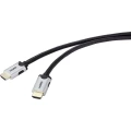 SpeaKa Professional HDMI priključni kabel 0.50 m SP-9063160 upleteni parovi crna boja [1x muški konektor HDMI - 1x muški slika