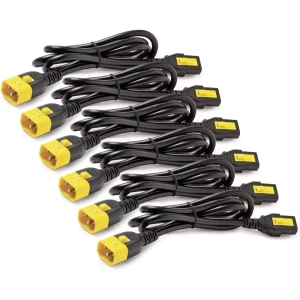 APC set kabela za napajanje 6 komada za zaključavanje C13 do C14 0,6 m - set kabela/adaptera - napajanje/napajanje APC struja priključni kabel [1x ženski konektor IEC c13, 10 a - 1x muški konektor ... slika