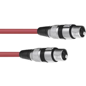 Omnitronic 30220900 XLR priključni kabel [1x XLR utikač 3-polni - 1x XLR utičnica 3-polna] 1.50 m crvena slika