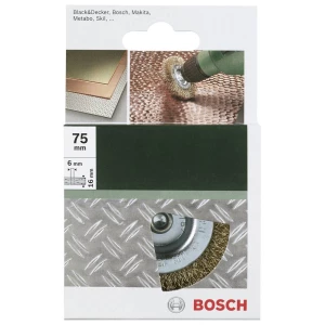 Bosch Accessories 2609256519četka diskØ 75 mm Mesingana čelična žica Osovina-Ø 6 mm 1 ST slika