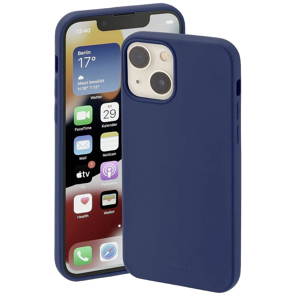Hama Finest Feel Pogodno za model mobilnog telefona: iPhone 14, tamnoplava Hama Finest Feel etui Apple iPhone 14 tamnoplava slika