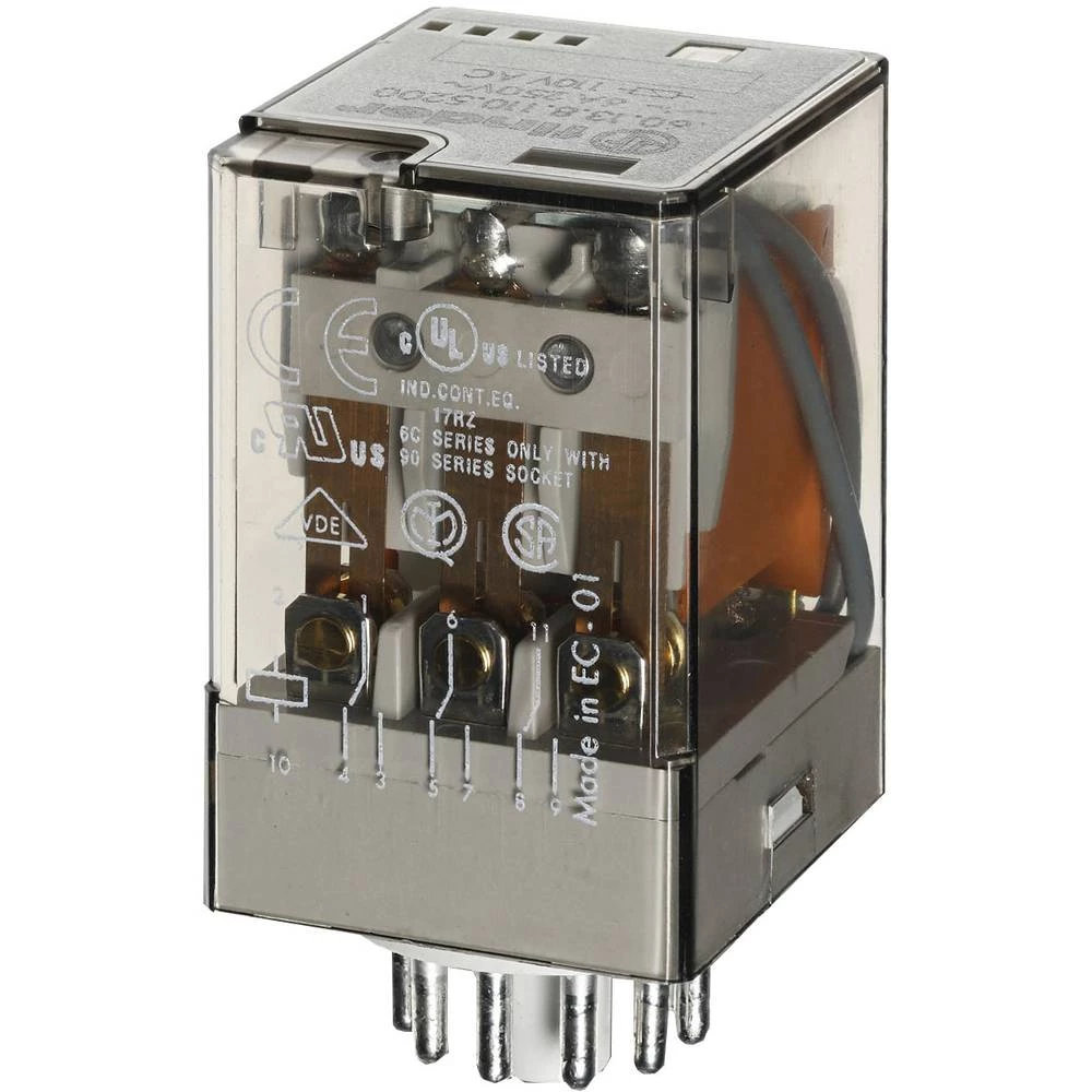 Finder 60.13.8.012.0040 utični relej 12 V/AC 10 A 3 prebacivanje 1 St. Tray slika