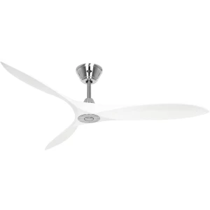CasaFan ECO AIRSCREW 152 BN-MW stropni ventilator (Ø x V) 1520 mm x 275 mm Boja krila: mat-bijela Boja kućišta (detalji): krom boja slika