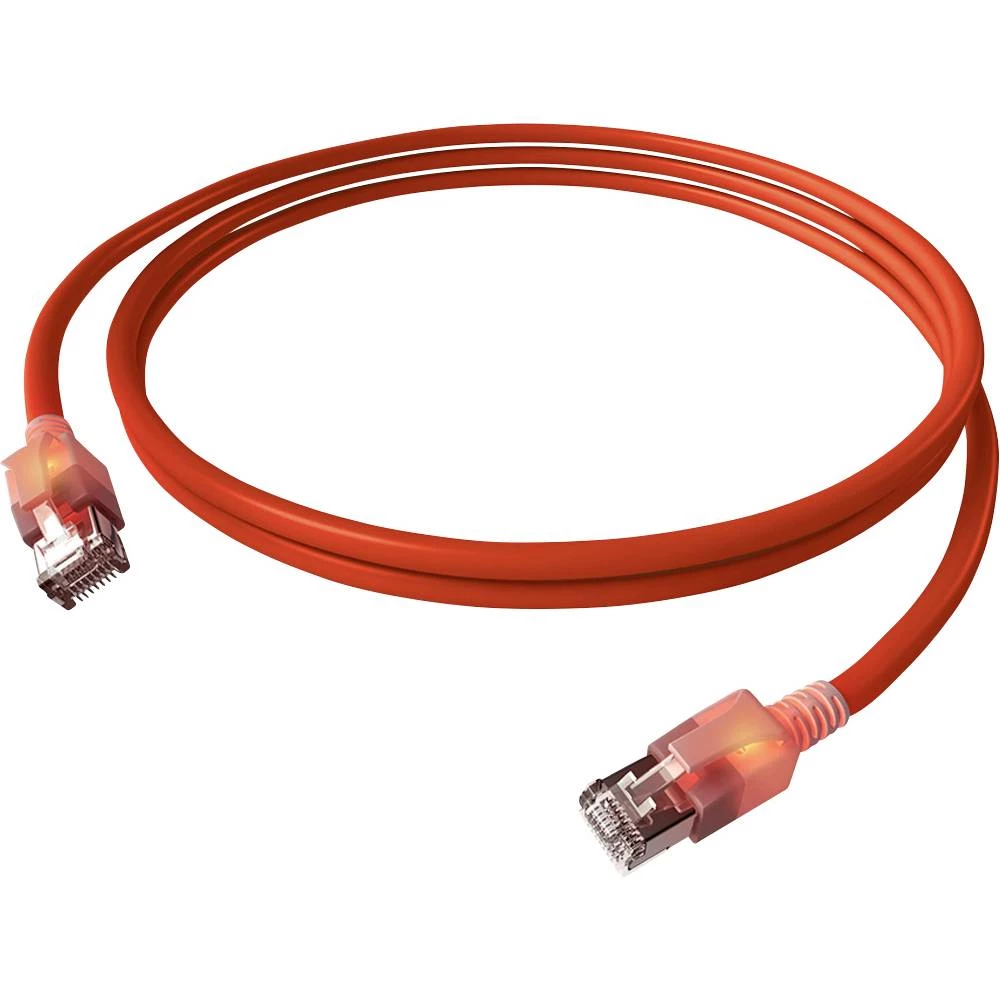 Easylan CS1ORADAD0020 RJ45 mrežni kabel, Patch kabel CAT 6a S/FTP 2.00 m crvena (bistra) dvostruko zaštićen, bez halogen slika