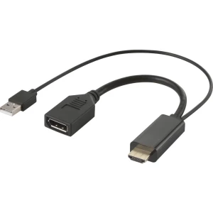 Renkforce RF-4777274 HDMI pretvarač [2x muški konektor HDMI, ženski konektor USB 2.0 tipa a - 1x muški konektor DisplayP slika