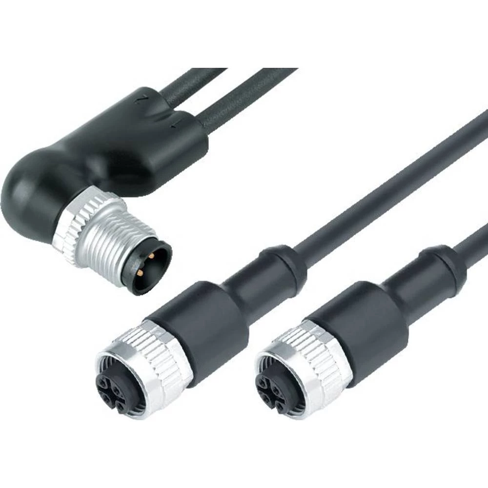 binder 77 9827 3430 50003-0100-20 utični konektor za senzor/aktivator, konfekcionirani kutni muški konektor, žženski kon slika