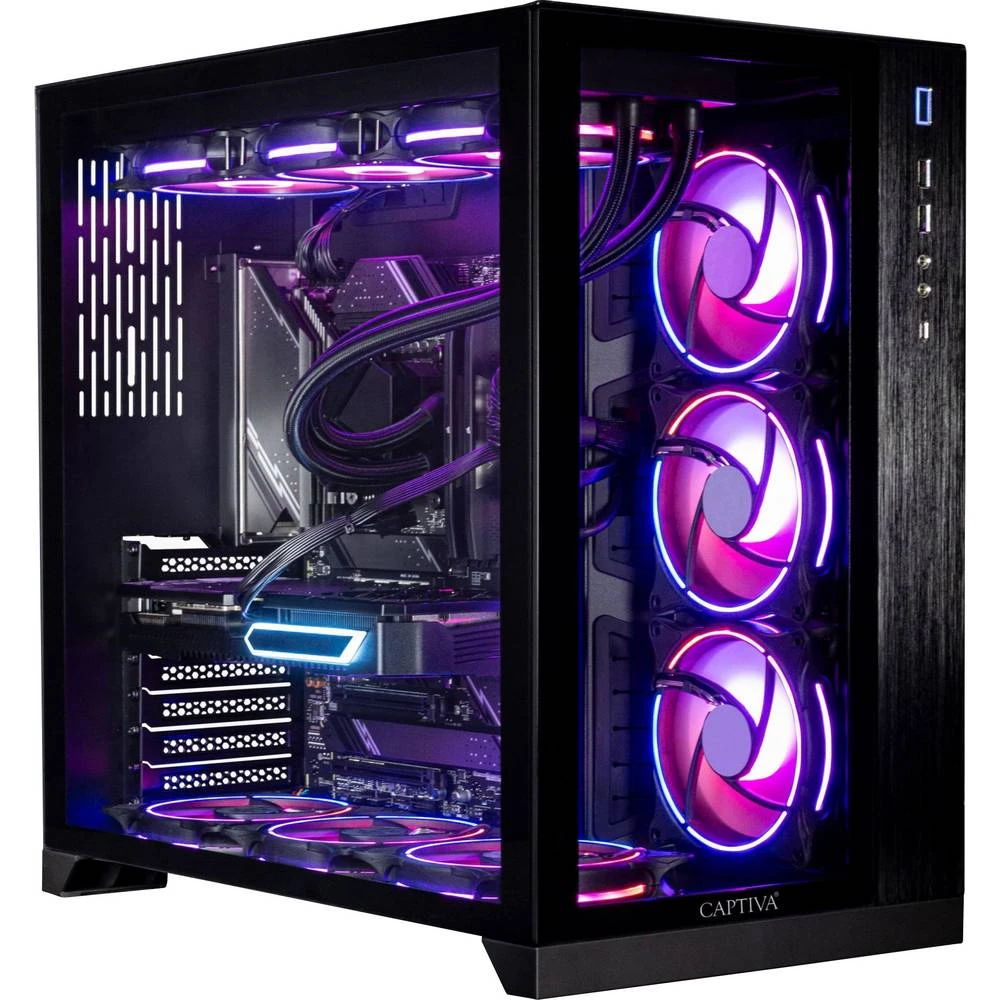 Captiva Gaming pc 89085 AMD Ryzen 7 9800X3D 5.2 GHz 16 GB RAM 2 TB SSD Nvidia NVIDIA GeForce RTX 5080 Win 11 Home 89085 slika