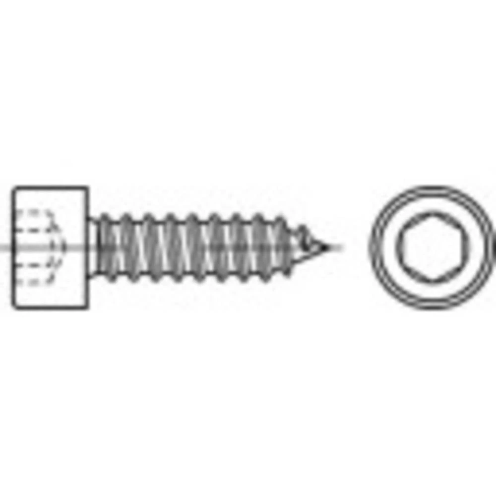 TOOLCRAFT 1067933 vijci s cilindričnom glavom za lim 4.8 mm 25 mm unutarnji šesterostrani 88312 nehrđajući čelik A2 1000 slika
