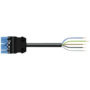 WAGO 771-9985/206-101 mrežni priključni kabel mrežni adapter - slobodan kraj Ukupan broj polova: 5 crna, plava boja 1 m 1 St. slika