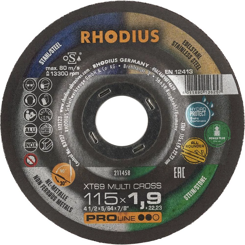 Rhodius XTK69 MULTI CROSS 211458 rezna ploča 25 kom. pločice, keramika, obojeni metali, kamen, čelik, nehrđajući čelik, l slika