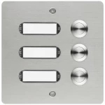 Grothe 55503 tipka za zvono s natpisnom pločicom, osvjetljeno nehrđajući čelik V2A