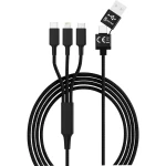 Smrter    USB kabel za punjenje    USB 2.0    USB-A utikač, USB-C™ utikač, Apple Lightning utikač, USB-Micro-B utikač    1.20 m    crna