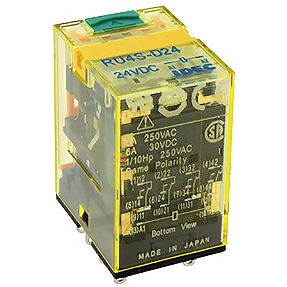 Idec RU Series industrijski relej Nazivni napon: 24 V/DC Prebacivanje struje (maks.): 6 A 1 kom. slika