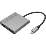 Digitus DA-70828 HDMI / USB-C® adapter [1x USB-C® - 2x ženski konektor HDMI] crna sa zaštitom, okrugli 0.18 m