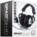 QPAD QH91 igraće naglavne slušalice sa mikrofonom 2x 3,5 utičnica (mikrofon/slušalice) sa vrpcom preko ušiju crna