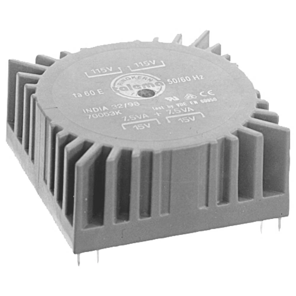 Talema 70052K transformator za tiskanu pločicu 2 x 115 V 2 x 12 V 15 VA 625 mA slika