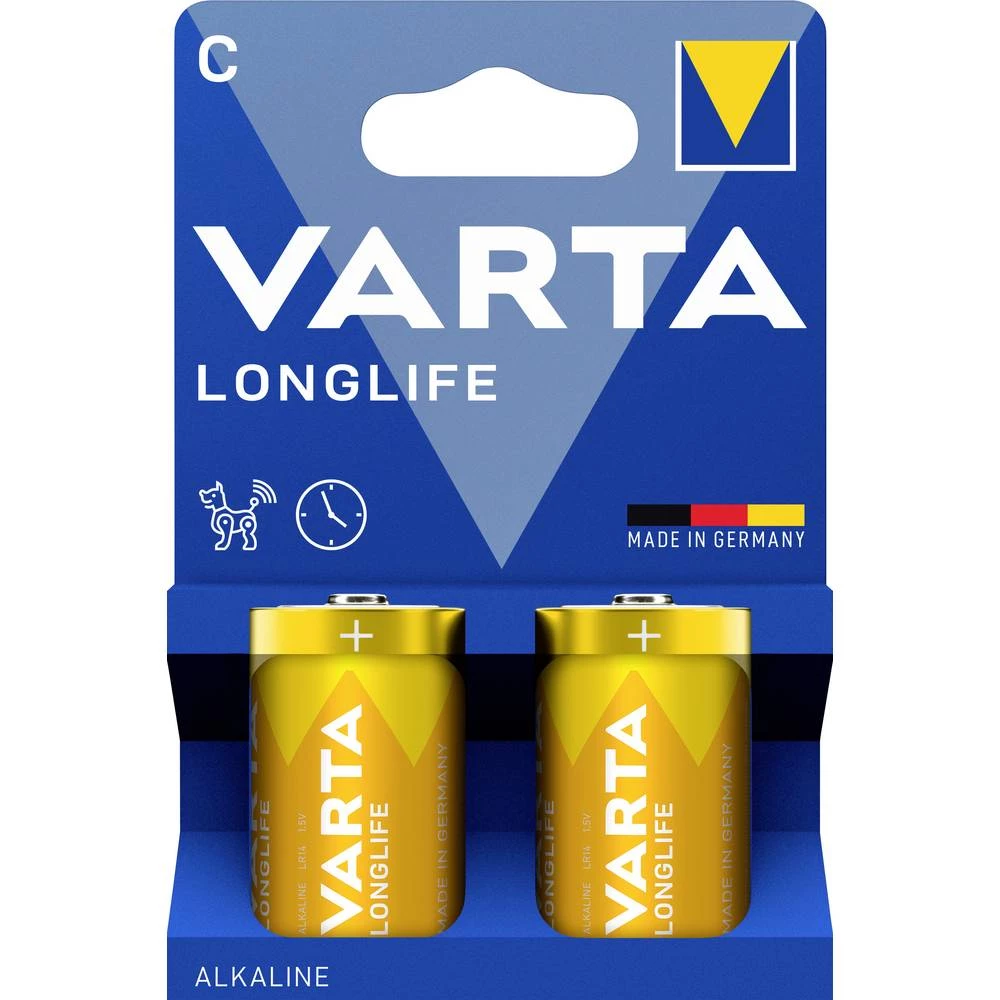 Varta VARTA Longlife C Blister 2 baby (c)-baterija alkalno-manganov 1.5 V 2 St. slika