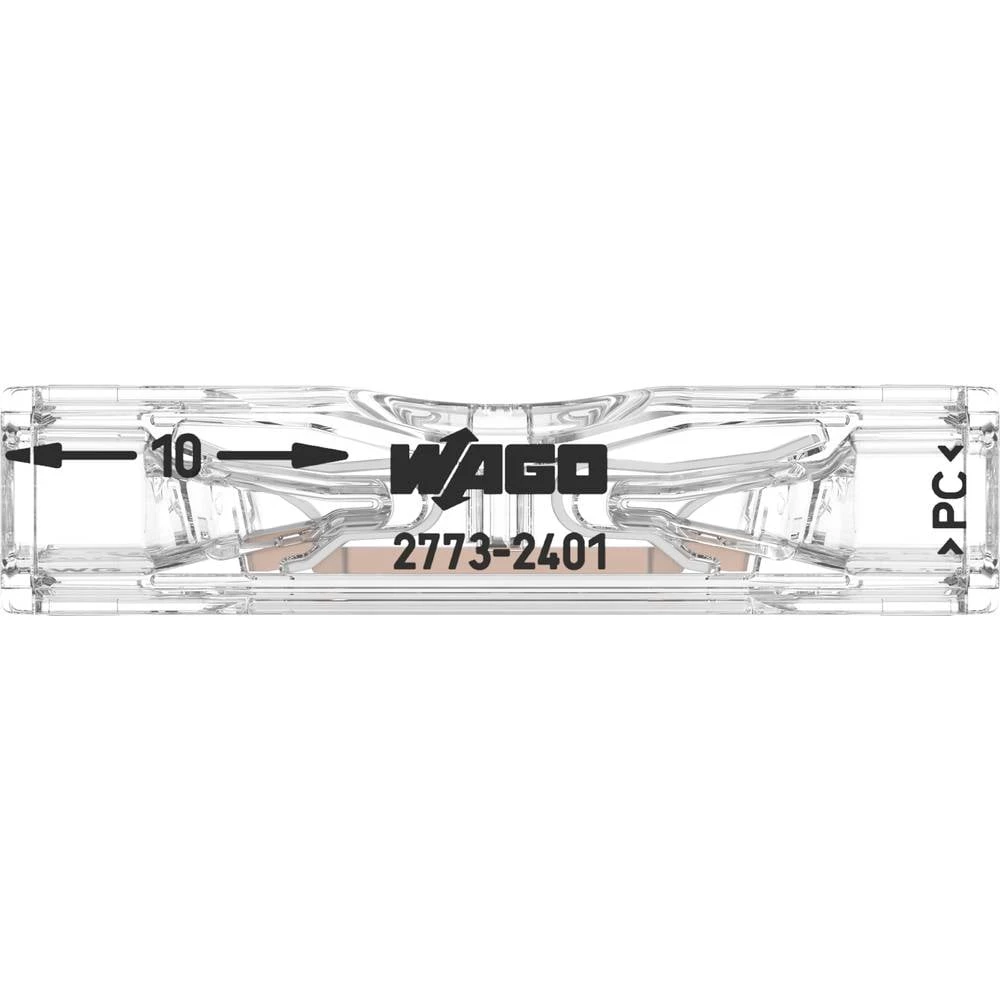 WAGO 2773-2401  prolazna stezaljka fleksibilno: -  kruti: 0.75-4 mm² Broj polova (broj): 1 1 St. prozirna slika