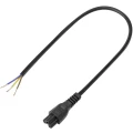 Kabel za napajanje Clover C5 - kabel, otvoreni kraj Ukupan broj igala: 2 + PE Crna 50 cm 1 kom (s) slika
