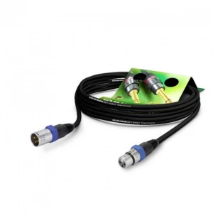 Hicon GA1B-0500-SW-BL XLR priključni kabel [1x XLR utičnica 3-polna - 1x XLR utikač 3-polni] 5.00 m crna slika