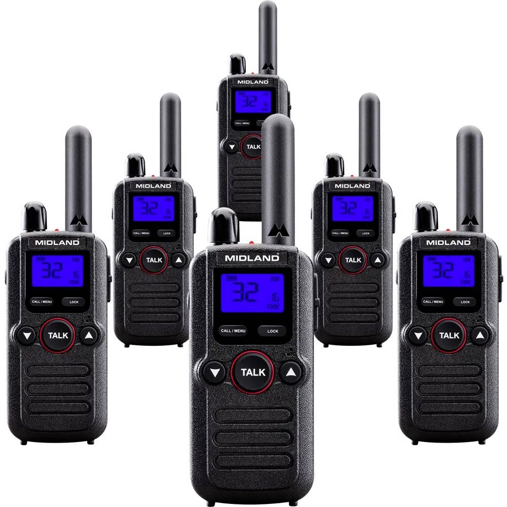 Midland 6er Set Midland BR180 Business Radio C1625.01 PMR radio stanica slika