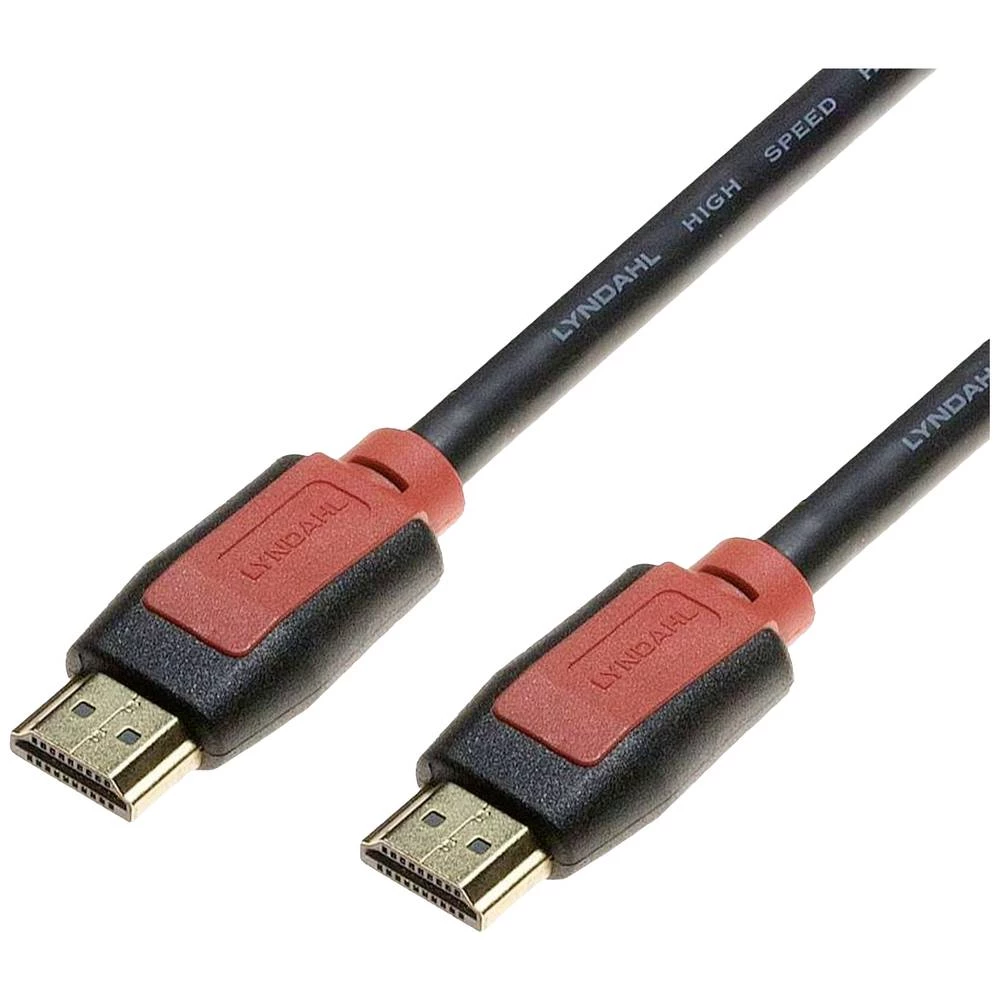 Lyndahl HDMI priključni kabel HDMI A utikač 7.5 m crna LKSLA075 trostruko zaštićen, pozlaćeni kontakti HDMI kabel slika