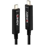 LINDY  priključni kabel USB-C™ utikač, USB-C™ utikač 5 m crna 38501  USB-C™ Display kabel