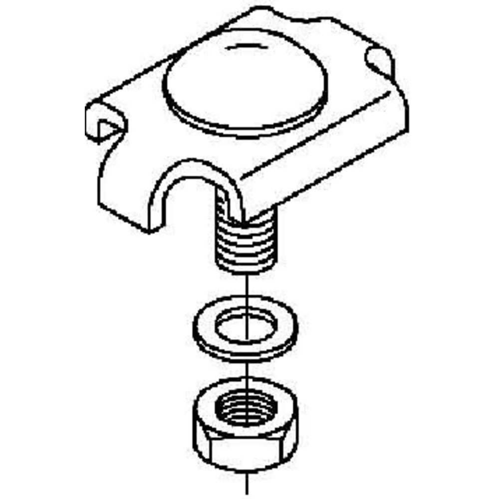 OBO Bettermann 6479367 stezni komad   100 St. siva slika