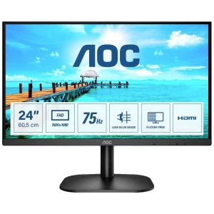 AOC 24B2XHM2 LED zaslon Energetska učinkovitost 2021 E (A - G) 60.5 cm (23.8 palac) 1920 x 1080 piksel 16:9 4 ms VGA, HDMI™, slušalice (3.5 mm jack) VA LCD slika