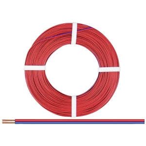 Donau Elektronik 250-02-25 pletenica 2 x 0.50 mm² crvena, plava boja 25 m slika