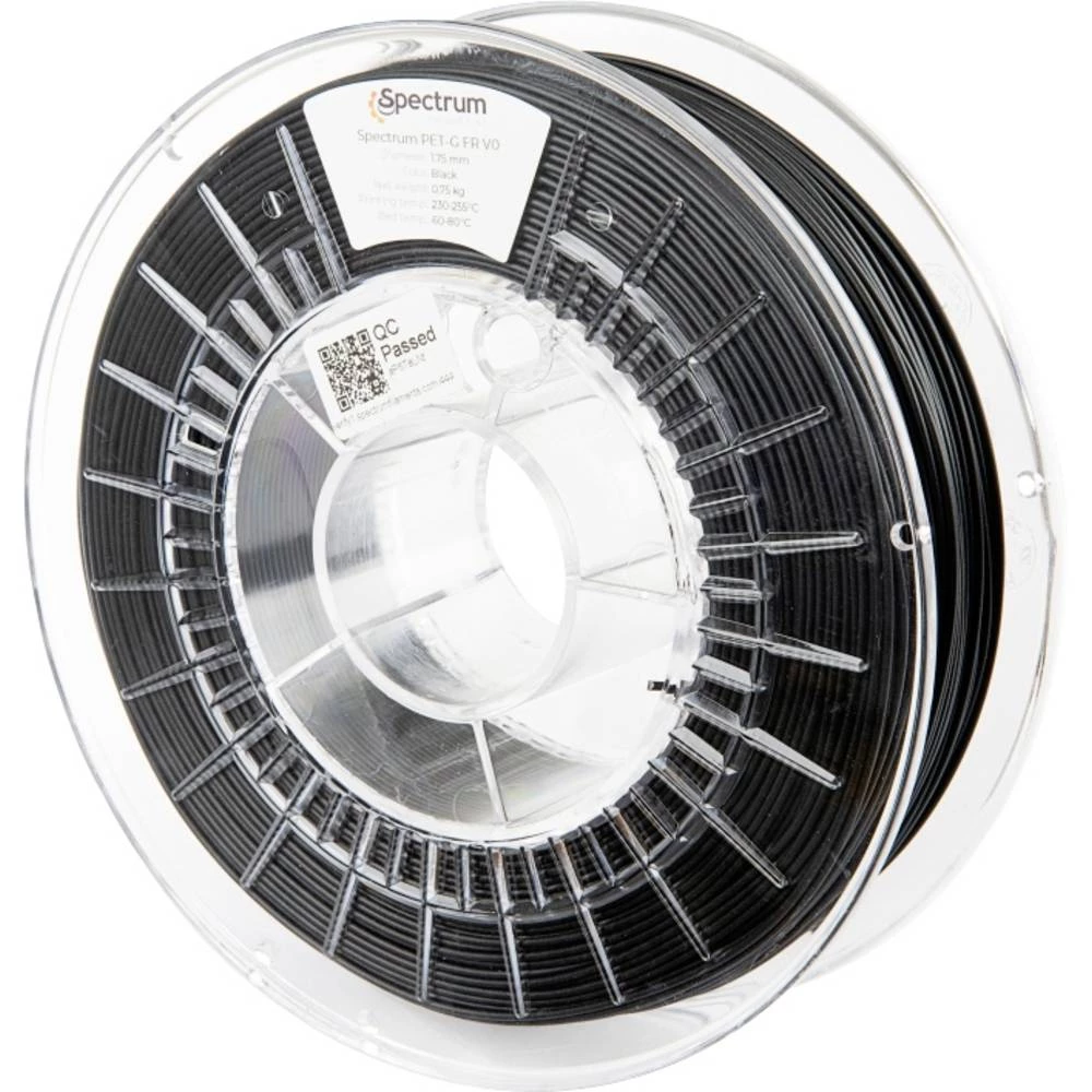Spectrum Filaments 80552 PETG FR V0 3D pisač filament PETG usporivač plamena, otporan na toplinu 1.75 mm 750 g crna 1 St slika