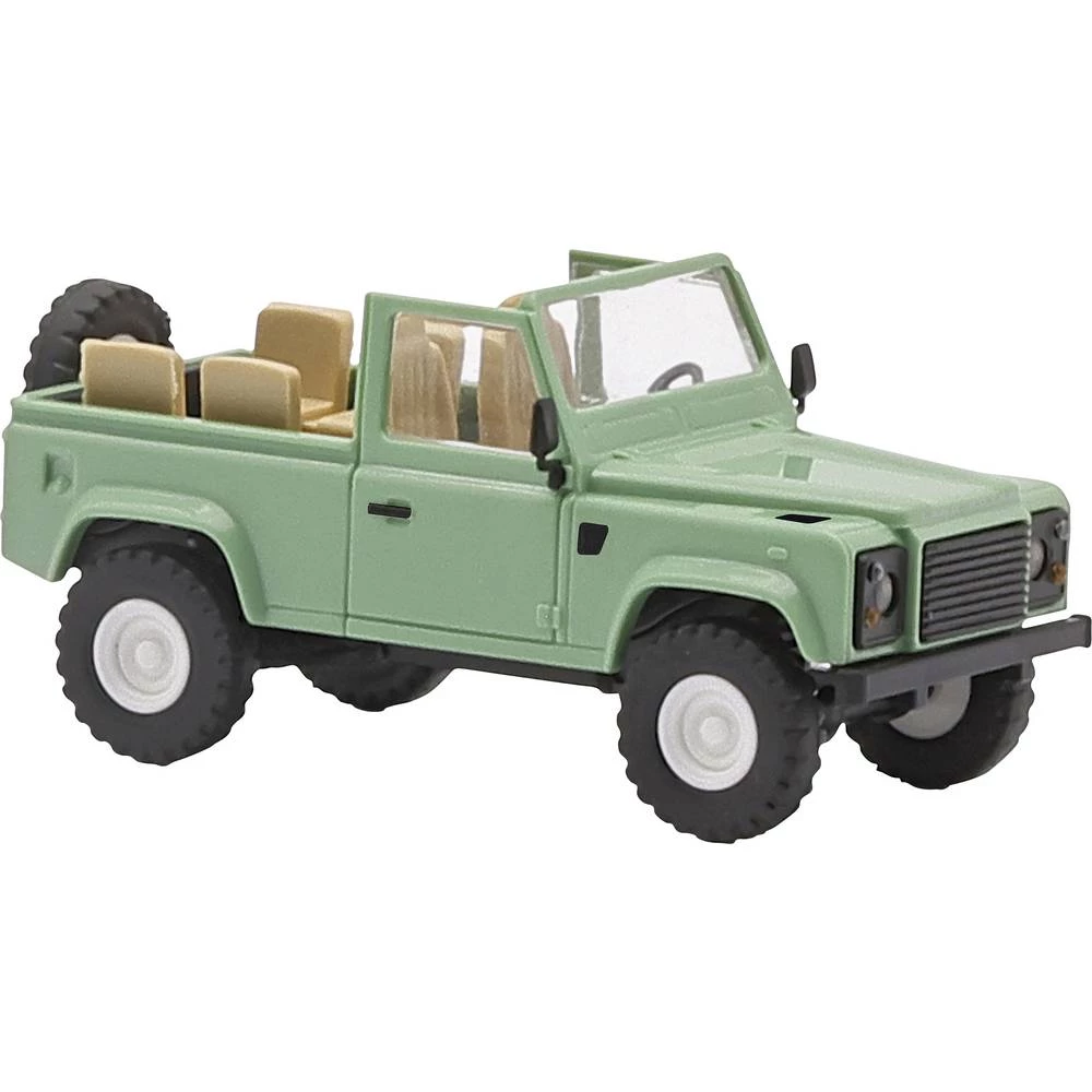 Busch 54391 h0 model automobila Land Rover Defender 90 otvoren, zeleni slika