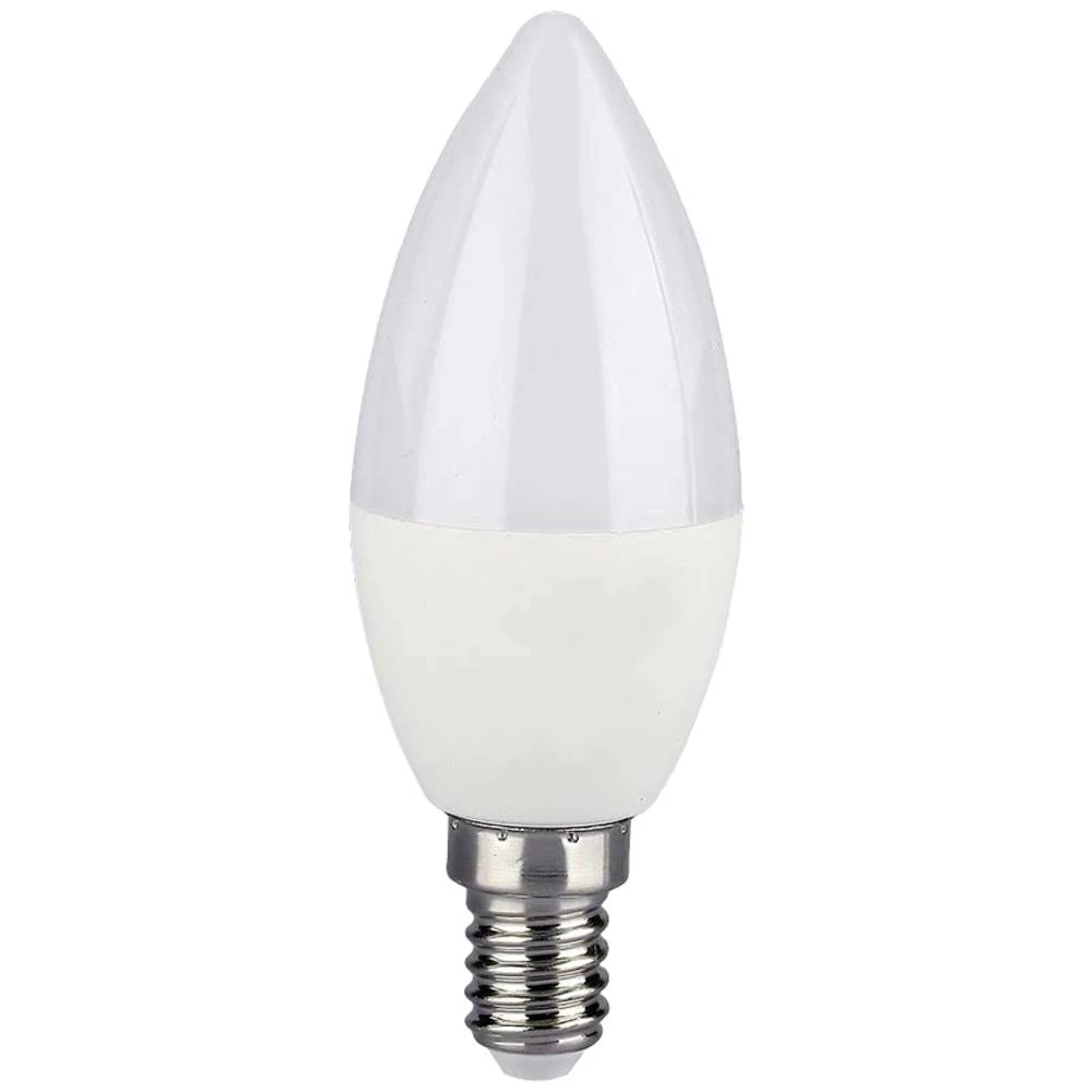 V-TAC 212754 LED Energetska učinkovitost 2021 F (A - G) E14 oblik svijeće 4.80 W toplo bijela, hladno bijela, RGB (Ø x V) 36.5 mm x 110 mm prigušivanje osvjetljenja 1 St. slika
