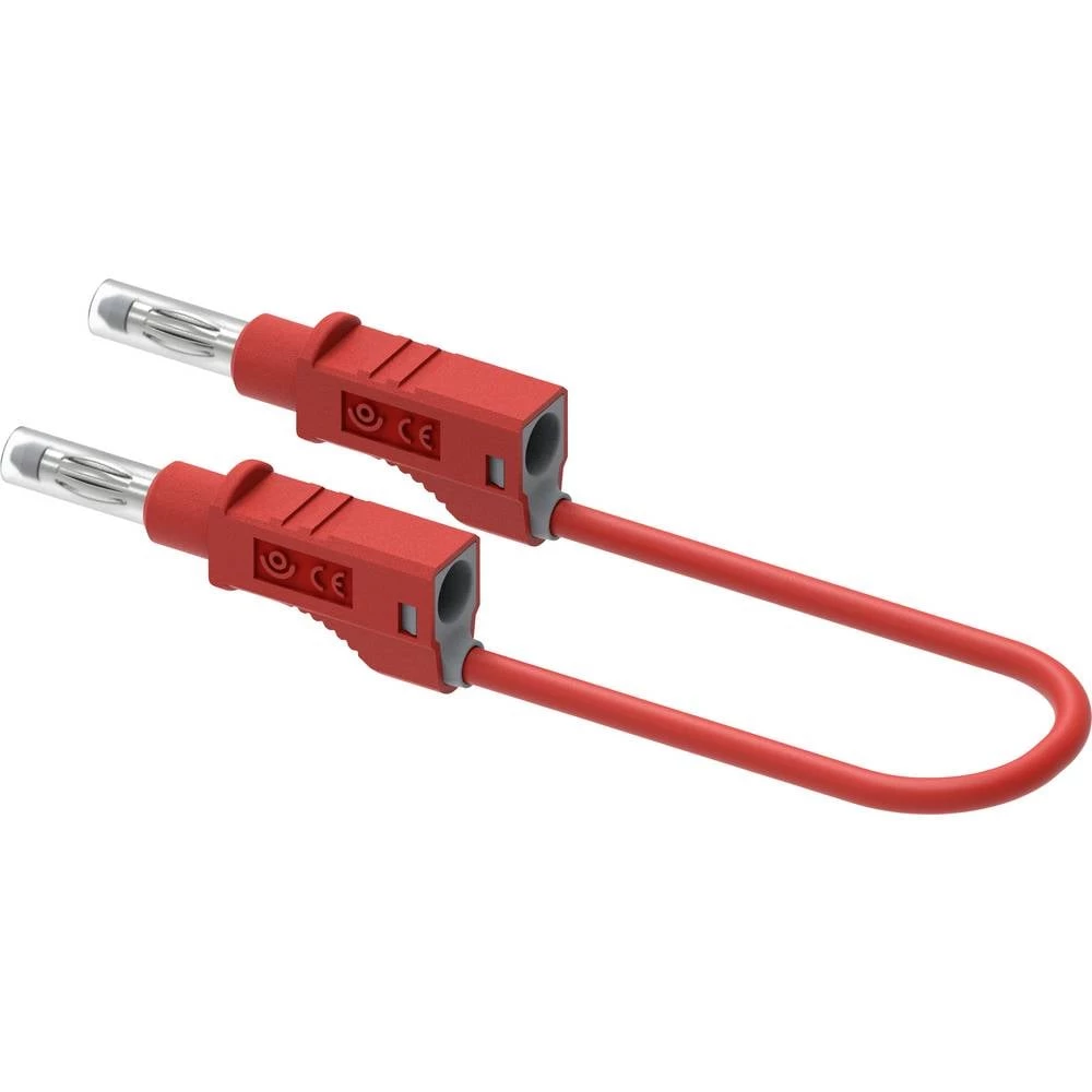 Electro PJP 2214/600V-CD1-100R mjerni vod muški priključak 4 mm 100 cm crvena 1 kom. slika