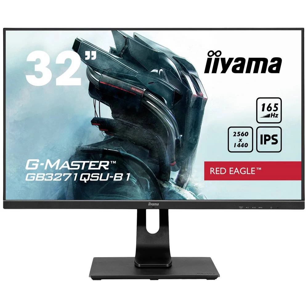 Iiyama G-MASTER Red Eagle GB3271QSU-B1 ekran za igranje  80 cm (31.5 palac) Energetska učinkovitost 2021 F (A - G) 2560 x 1440 piksel Full HD 1 ms HDMI™, DisplayPort, USB 3.0, slušalice (3.5  slika