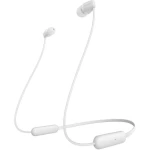 Bluetooth® Naglavne slušalice Sony WI-C200 U ušima Slušalice s mikrofonom, Kontrola glasnoće Bijela