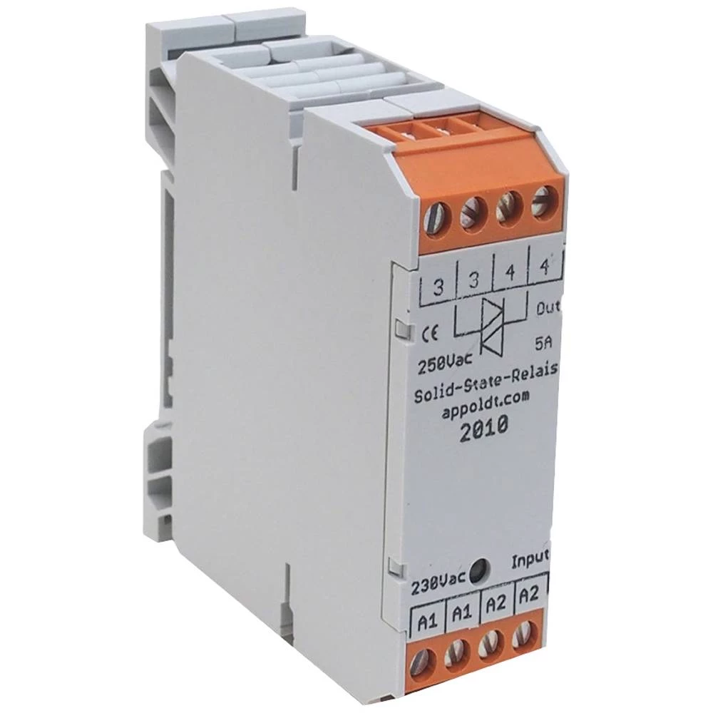 Appoldt SSR-230V/5A poluvodički relej Nazivni napon: 230 V/AC Prebacivanje struje (maks.): 5 A kom. slika