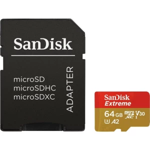 microSDXC kartica 64 GB SanDisk Extreme™ Class 10, UHS-I, UHS-Class 3, v30 Video Speed Class A2 standard slika