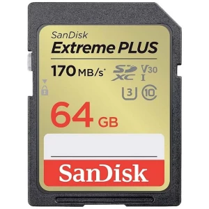SanDisk Extreme PLUS sdxc kartica 64 GB UHS-Class 3 otporan na udarce, vodootporan slika