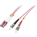 LINDY 46352 staklena vlakna svjetlovodi priključni kabel [1x muški konektor LC - 1x ST-utikač] 50/125 µ Multimode OM4 3.00 m