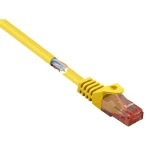 Basetech BT-2272305 RJ45 mrežni kabel, Patch kabel cat 6 U/UTP 1.00 m žuta sa zaštitom za nosić, bez halogena 1 St.