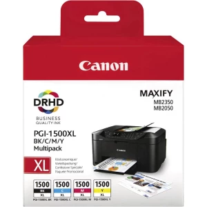 Canon Patrona tinte PGI-1500 XL BKCMY Original Kombinirano pakiranje Crn, Cijan, Purpurno crven, Žut 9182B004 slika