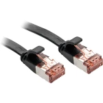 LINDY 47572 RJ45 mrežni kabel, Patch kabel cat 6 U/UTP 2.00 m crna sa zaštitom za nosić 1 St.