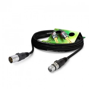 Hicon GA1B-0050-SW-SW XLR priključni kabel [1x XLR utičnica 3-polna - 1x XLR utikač 3-polni] 0.50 m crna slika