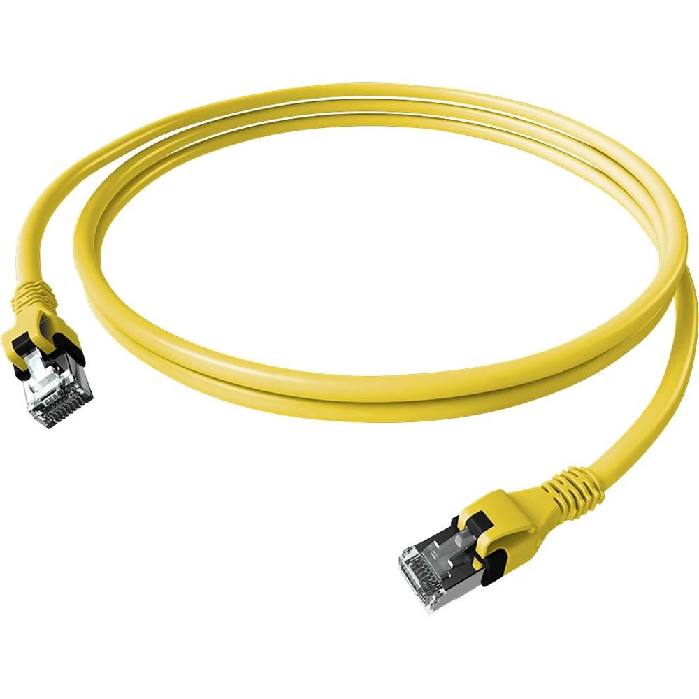 Easylan CPP1OYAYAY0030 RJ45 mrežni kabel, Patch kabel CAT 6a S/FTP 3.00 m žuta dvostruko zaštićen, bez halogena, vatrost slika